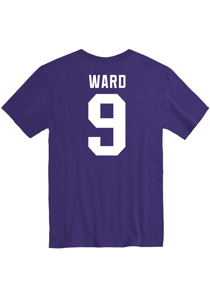 Treshaun Ward K-State Wildcats Purple Football Name and Number Short Sleeve Player T Shirt