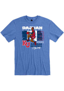 Dajuan Harris Jr Kansas Jayhawks Blue Caricature Basketball Short Sleeve Fashion Player T Shirt