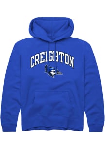 Rally Creighton Bluejays Youth Blue Arch Mascot Long Sleeve Hoodie