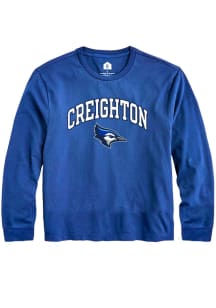 Rally Creighton Bluejays Youth Blue Arch Mascot Long Sleeve T-Shirt