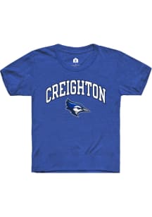 Rally Creighton Bluejays Toddler Blue Arch Mascot Short Sleeve T-Shirt