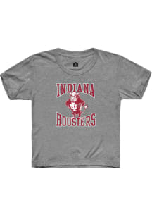 Youth Indiana Hoosiers Grey Rally Melange College Vault No 1 Short Sleeve Fashion T-Shirt