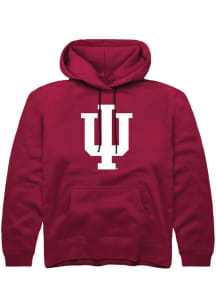 Youth Indiana Hoosiers Cardinal Rally Primary Long Sleeve Hooded Sweatshirt