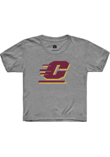 Rally Central Michigan Chippewas Youth Grey Primary Short Sleeve T-Shirt