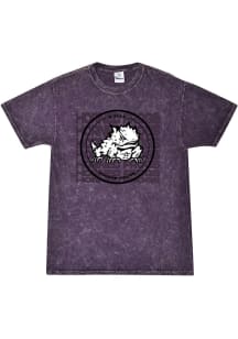 Rally TCU Horned Frogs Womens Purple Repeat Circle Short Sleeve T-Shirt