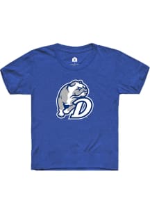 Rally Drake Bulldogs Toddler Blue Primary Mascot Short Sleeve T-Shirt