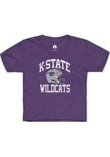 Rally K-State Wildcats Youth Purple Football No 1 Short Sleeve T-Shirt