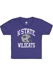 Rally K-State Wildcats Toddler Purple Football No 1 Short Sleeve T-Shirt