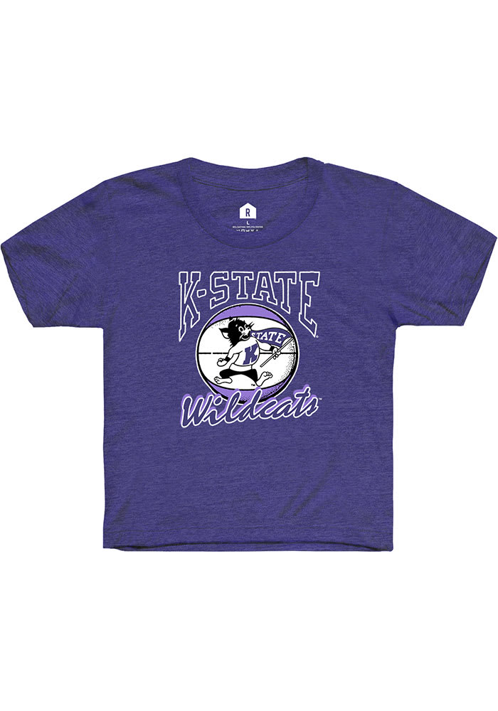 Rally K-State Wildcats Toddler Purple Willie Basketball Short Sleeve T-Shirt