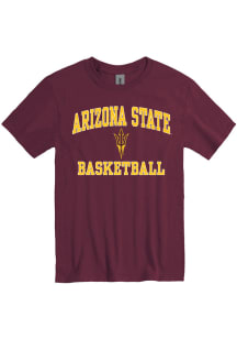 Arizona State Sun Devils Maroon Basketball Number One Short Sleeve T Shirt
