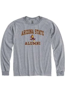 Arizona State Sun Devils Grey Alumni Number One Long Sleeve T Shirt