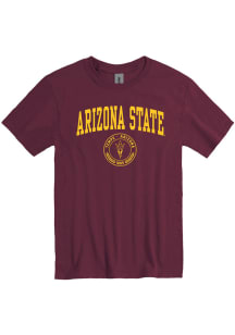 Arizona State Sun Devils Maroon Seal Short Sleeve T Shirt