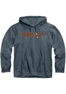 Arizona State Sun Devils Mens Grey Forks Up Long Sleeve Hoodie