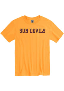 Arizona State Sun Devils Gold Rally Loud Sun Devils Short Sleeve T Shirt