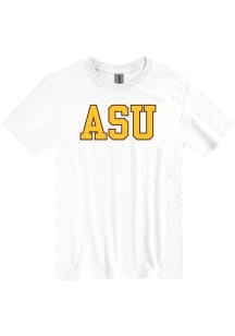 Arizona State Sun Devils White Rally Loud Logo Short Sleeve T Shirt