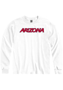Arizona Wildcats White Rally Loud Wordmark Long Sleeve T Shirt