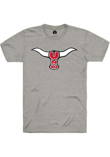 Rally UNO Mavericks Grey Vault Mascot Short Sleeve Fashion T Shirt