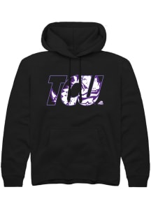 Rally TCU Horned Frogs Youth Black Frog Fill Long Sleeve Hoodie