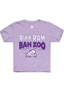 Rally TCU Horned Frogs Youth Lavender Riff Ram Short Sleeve T-Shirt