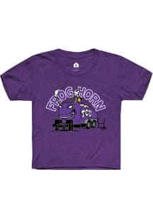 Rally TCU Horned Frogs Toddler Purple Frog Horn Short Sleeve T-Shirt
