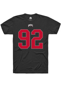 Caden Curry Rally Mens Black Ohio State Buckeyes Player Player T Shirt