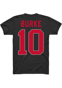 Denzel Burke Rally Mens Black Ohio State Buckeyes Player Player T Shirt