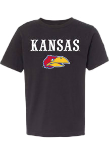 Rally Kansas Jayhawks Youth Black KANSAS VINTAGE TEE Short Sleeve T-Shirt