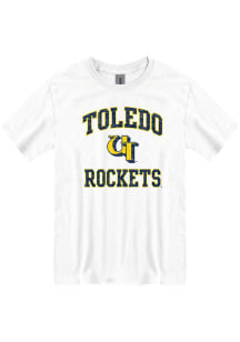 Rally Toledo Rockets White No 1 Vintage Graphic Short Sleeve T Shirt