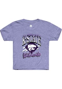 Rally K-State Wildcats Youth Purple RETRO KSU TEE Short Sleeve T-Shirt