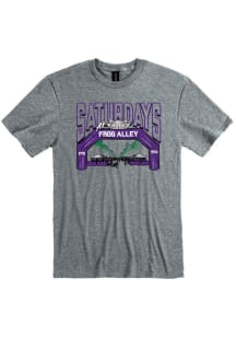 Rally TCU Horned Frogs Grey Saturdays At Frog Alley Short Sleeve T Shirt