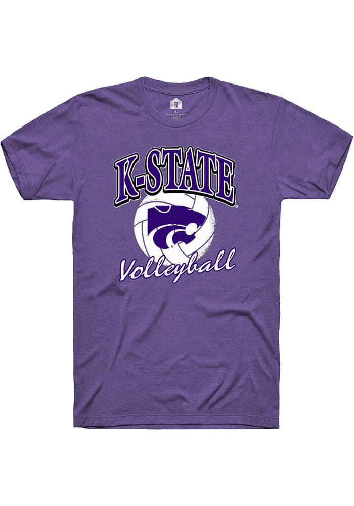 Rally K-State Wildcats Purple Number 1 Volleyball Short Sleeve T Shirt