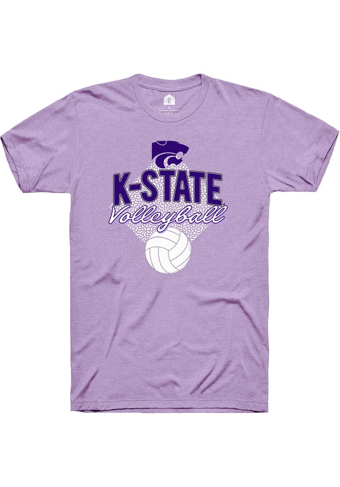 Rally K-State Wildcats Lavender Volleyball Short Sleeve T Shirt