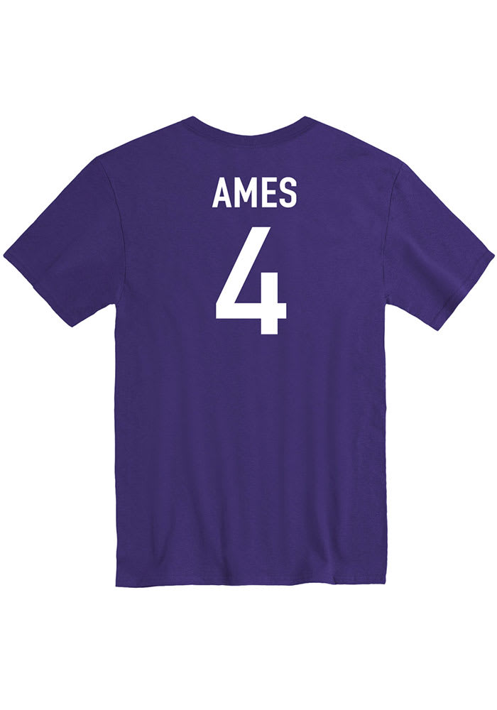 Dai Dai Ames K-State Wildcats Purple Basketball Name And Number Short Sleeve Player T Shirt