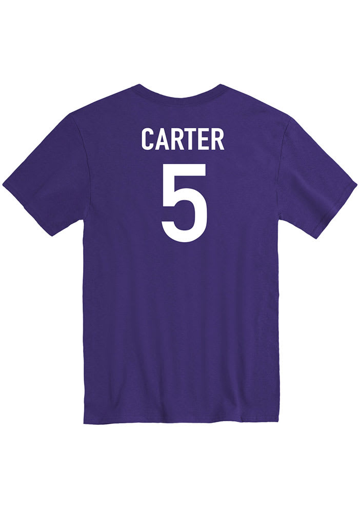 Camryn Carter K-State Wildcats Purple Basketball Name And Number Short Sleeve Player T Shirt