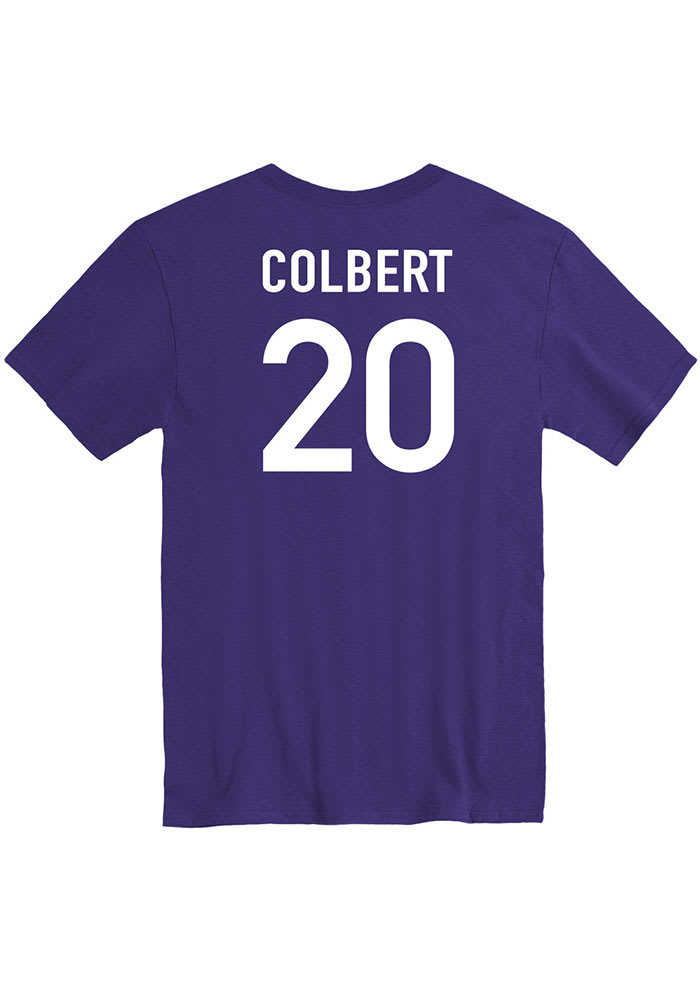 Jerrell Colbert K-State Wildcats Purple Basketball Name And Number Short Sleeve Player T Shirt