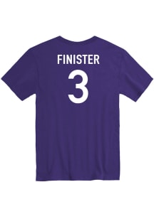Dorian Finister K-State Wildcats Purple Basketball Name And Number Short Sleeve Player T Shirt