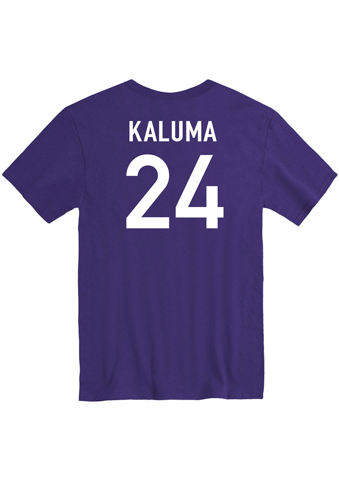 Arthur Kaluma K-State Wildcats Purple Basketball Name And Number Short Sleeve Player T Shirt