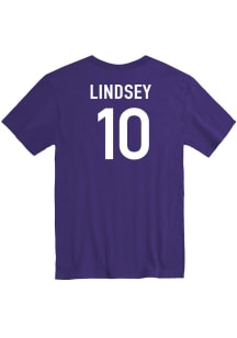 Taymont Lindsey Rally Mens Purple K-State Wildcats Basketball Name And Number Player T Shirt