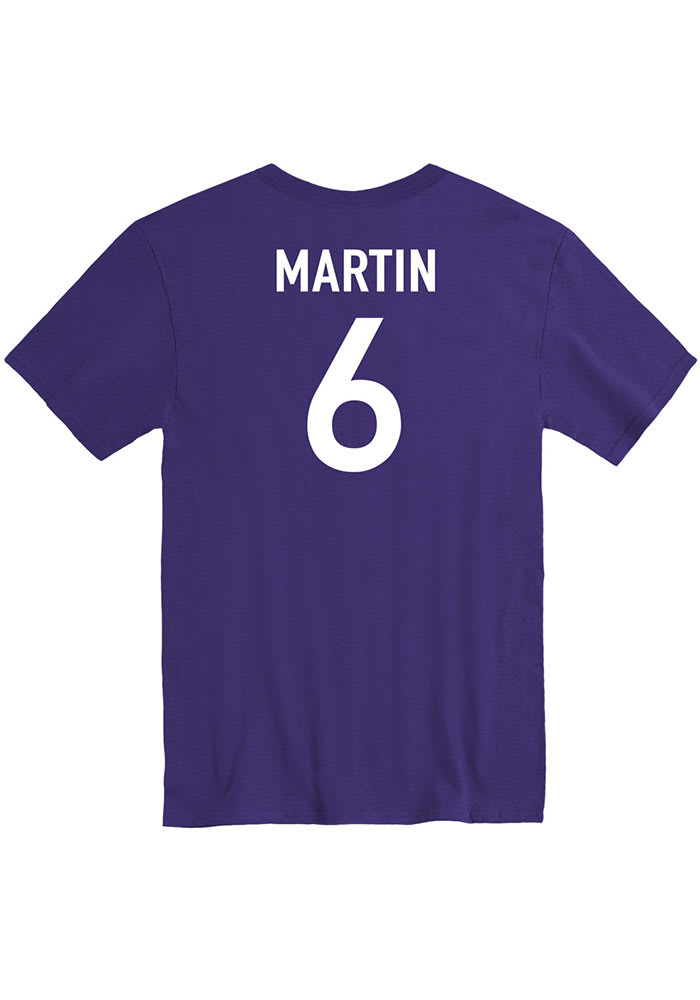 Mack Martin K-State Wildcats Purple Basketball Name And Number Short Sleeve Player T Shirt
