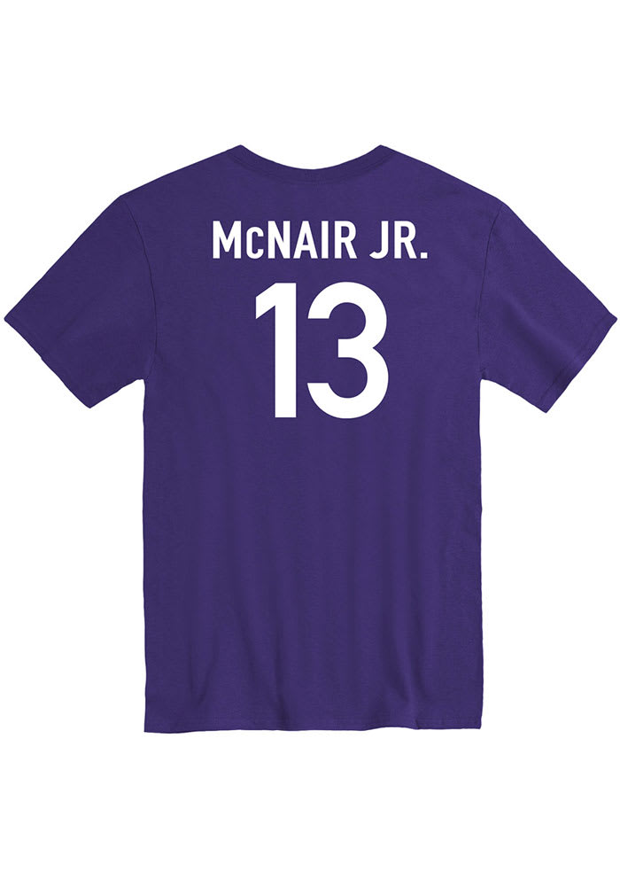 Will McNair Jr. K-State Wildcats Purple Basketball Name And Number Short Sleeve Player T Shirt