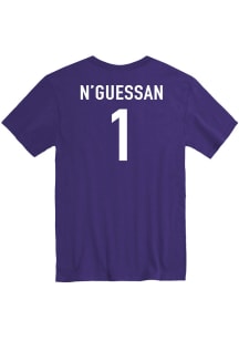 David N’Guessan K-State Wildcats Purple Basketball Name And Number Short Sleeve Player T Shirt