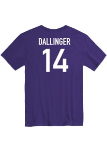 Rebekah Dallinger K-State Wildcats Purple Basketball Name And Number Short Sleeve Player T Shirt