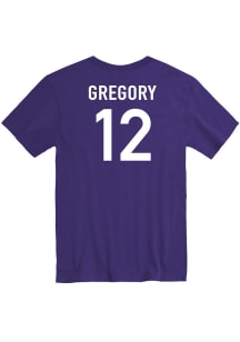 Gabriella Gregory K-State Wildcats Purple Basketball Name And Number Short Sleeve Player T Shirt
