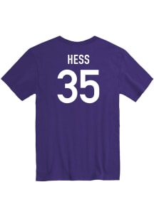 Alexis Hess Rally Mens Purple K-State Wildcats Basketball Name And Number Player T Shirt