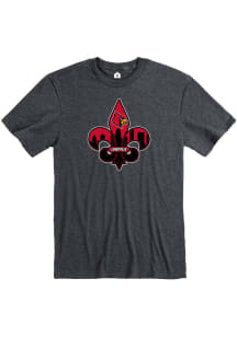 Rally Louisville Cardinals Black Fleur de Lis Short Sleeve Fashion T Shirt