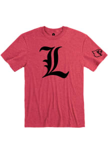 Rally Louisville Cardinals Red Old English Script Short Sleeve T Shirt