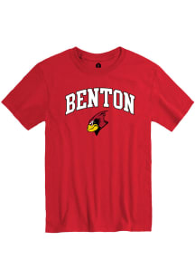 Rally Benton Cardinals Red Arch Mascot Short Sleeve T Shirt