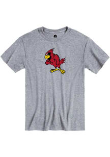 Rally Benton Cardinals Grey Primary Team Logo Short Sleeve T Shirt