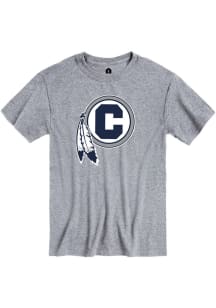 Rally Central Indians Grey Primary Team Logo Short Sleeve T Shirt