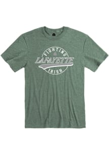 Rally Lafayette Fighting Irish Green Primary Team Logo Short Sleeve Fashion T Shirt